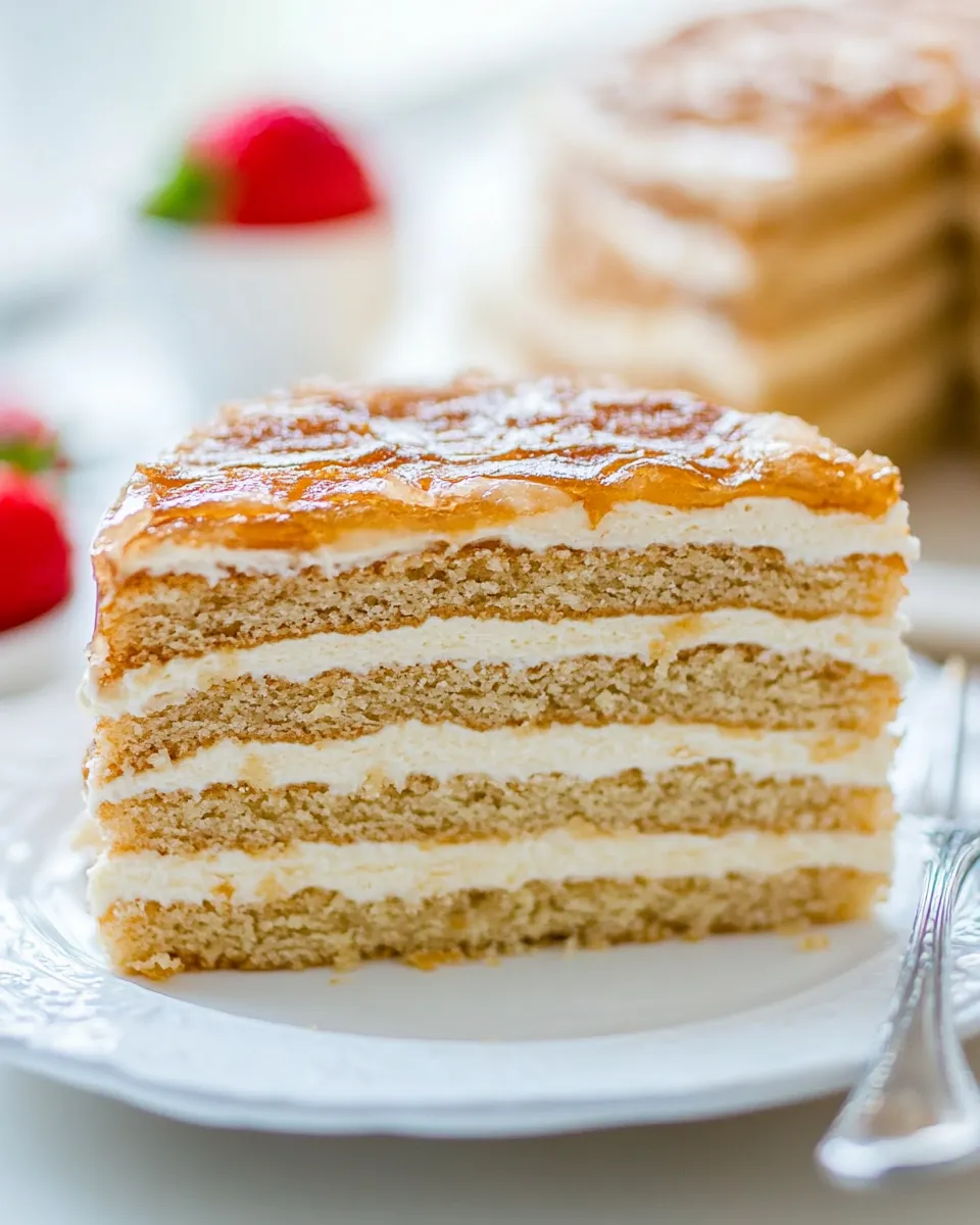 Classic 8-Layer Honey Cake Recipe (Medovik) image