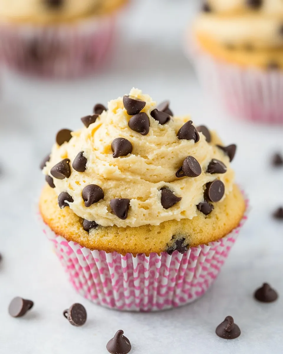 Easy A Gluten-Free Cupcake with Chocolate Chips and Peanut Butter Frosting recipe photo