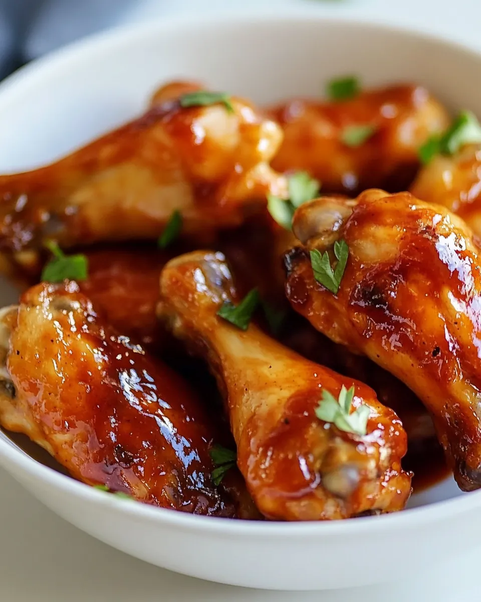 Quick Air Fryer BBQ Chicken Wings Recipe shot