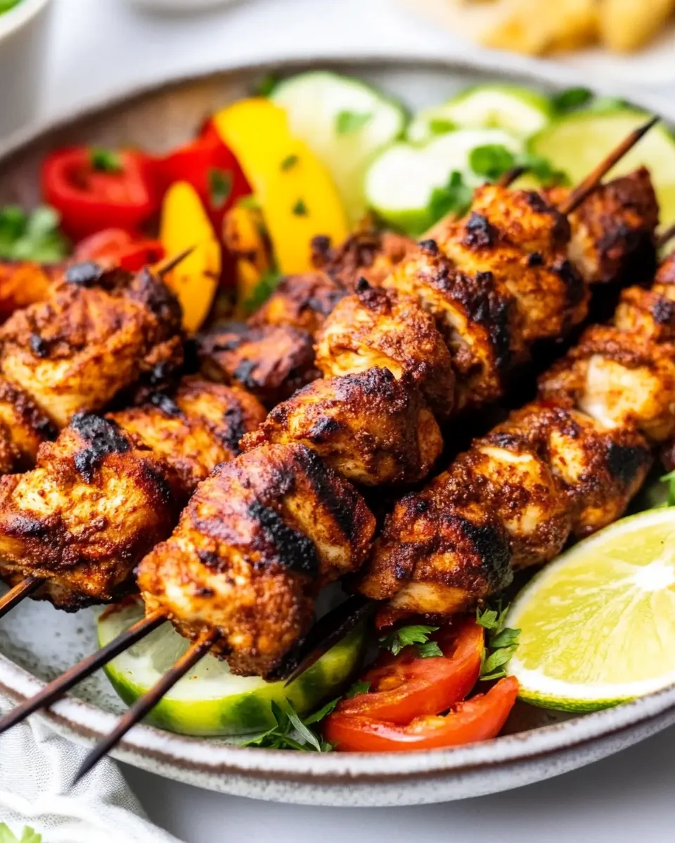 Homemade Air Fryer Chicken Shawarma Skewers image