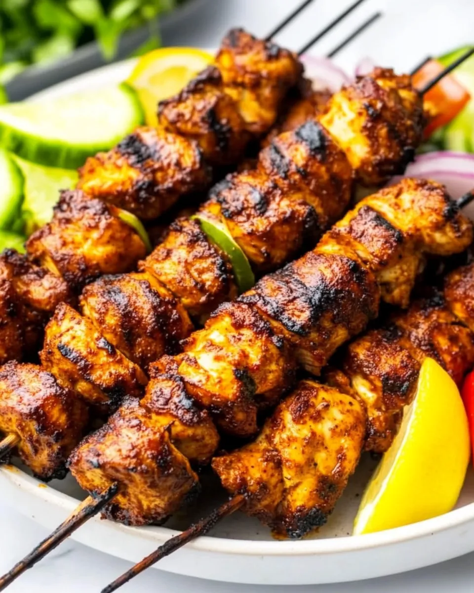 Best Air Fryer Chicken Shawarma Skewers shot