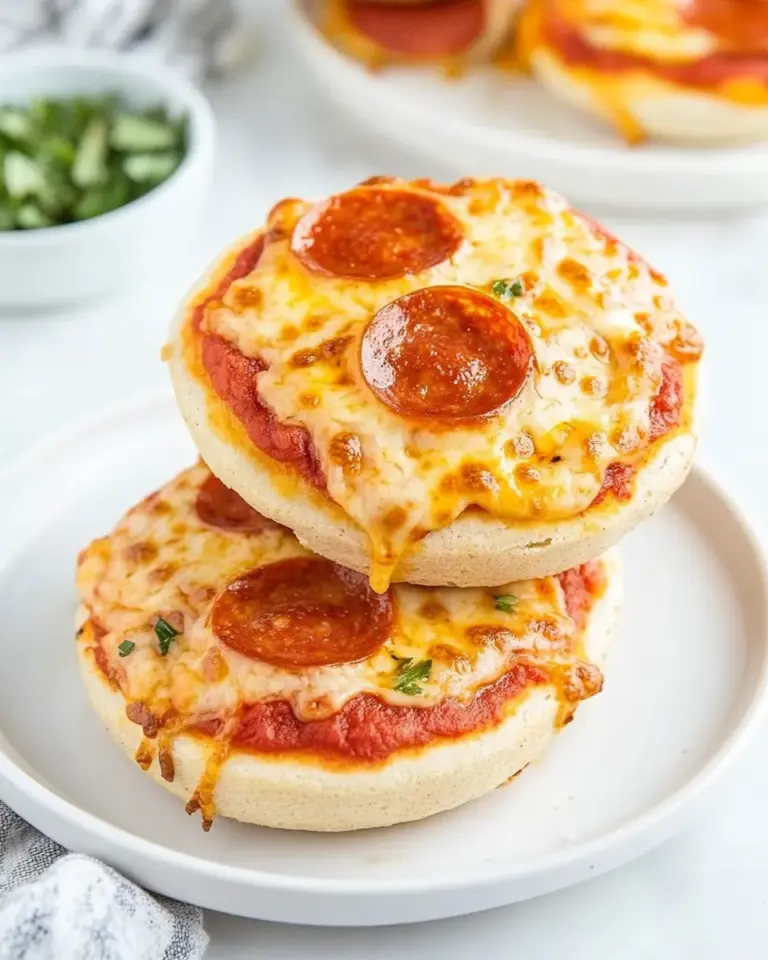 Homemade Air Fryer English Muffin Pizzas photo