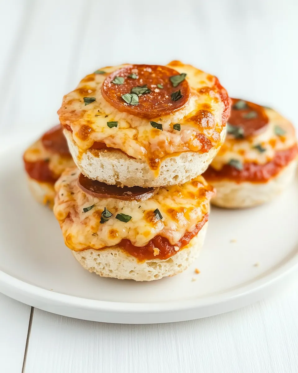 Delicious Air Fryer English Muffin Pizzas shot