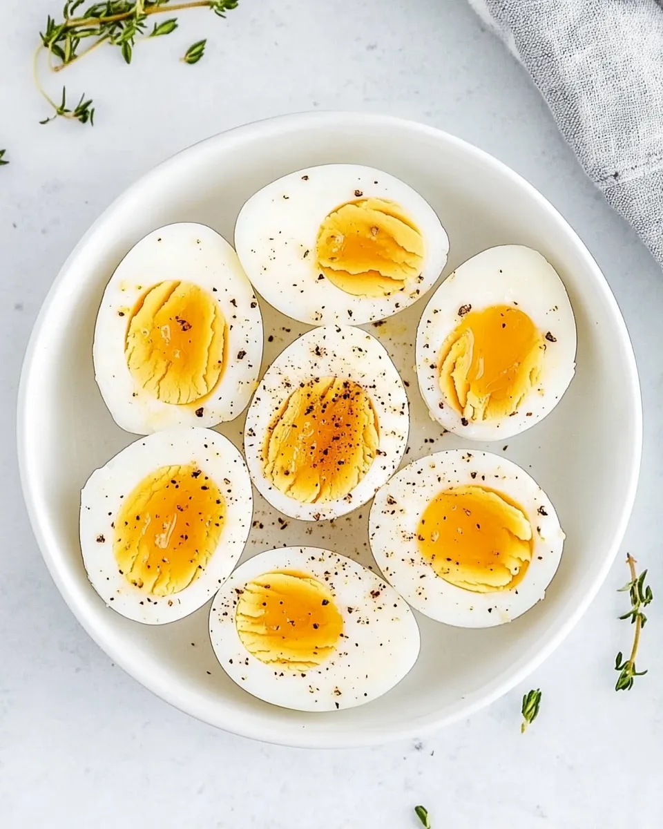 Classic Air Fryer Hard-Boiled Eggs food shot