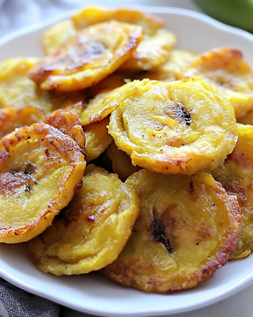Easy Air Fryer Tostones (Twice Air Fried Plantains) recipe photo