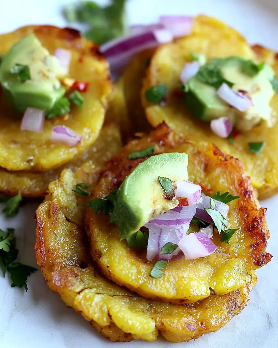 Delicious Air Fryer Tostones (Twice Air Fried Plantains) shot