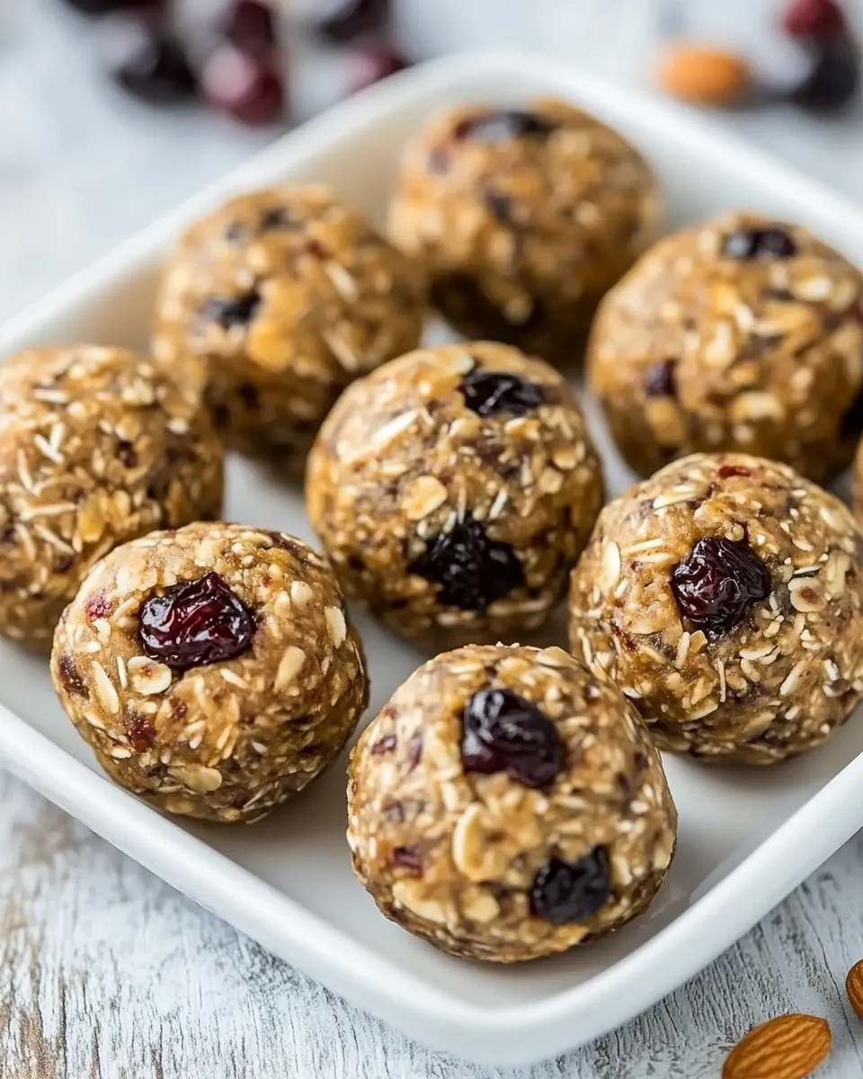 Delicious Almond Energy Balls With Cranberry, Maple, And Vanilla image