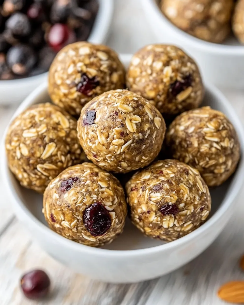 Best Almond Energy Balls With Cranberry, Maple, And Vanilla shot