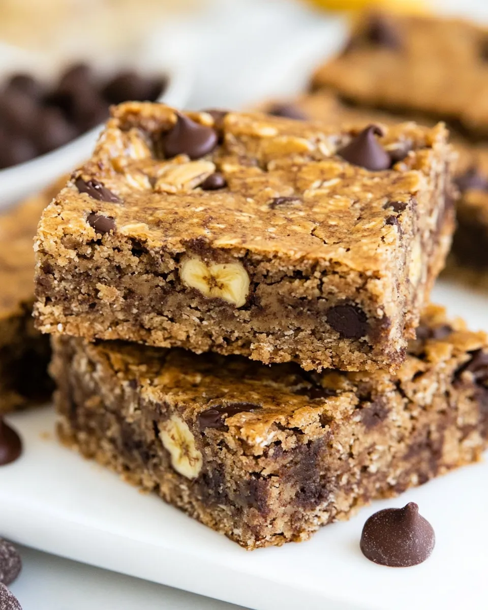 Easy Almond Flour Banana Bars plate image