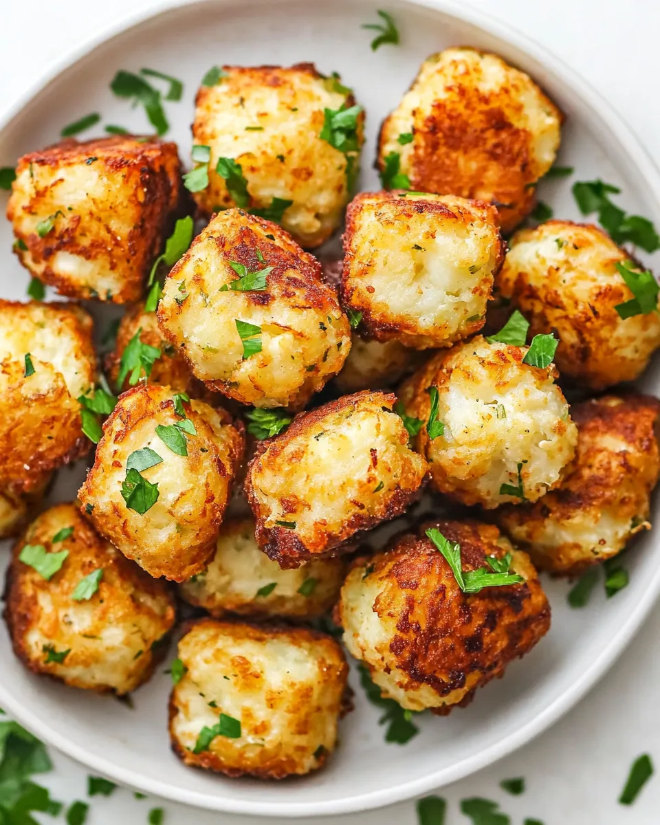 Homemade Amazingly Delicious Cauliflower Tots photo