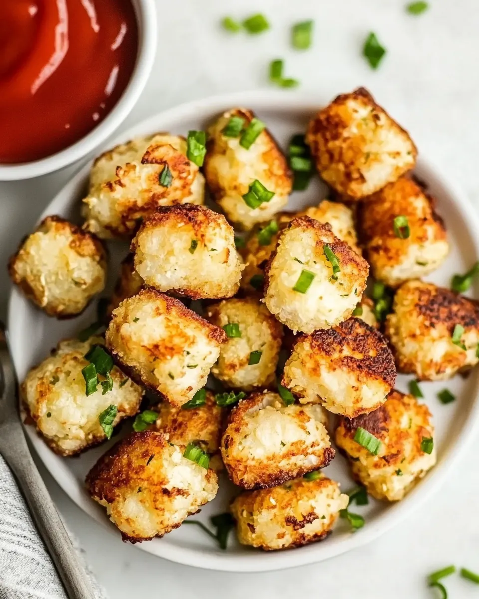 Easy Amazingly Delicious Cauliflower Tots shot