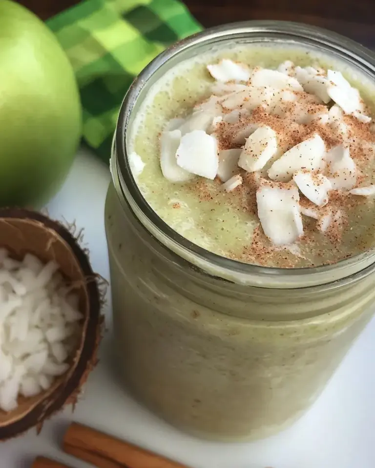 Homemade Apple Cinnamon Coconut Smoothie photo