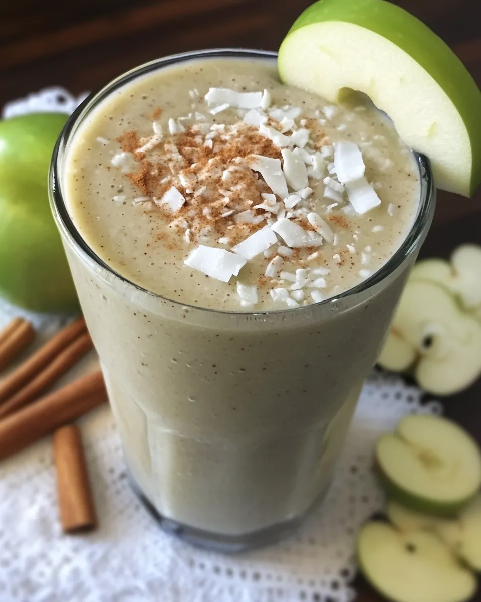 Classic Apple Cinnamon Coconut Smoothie image