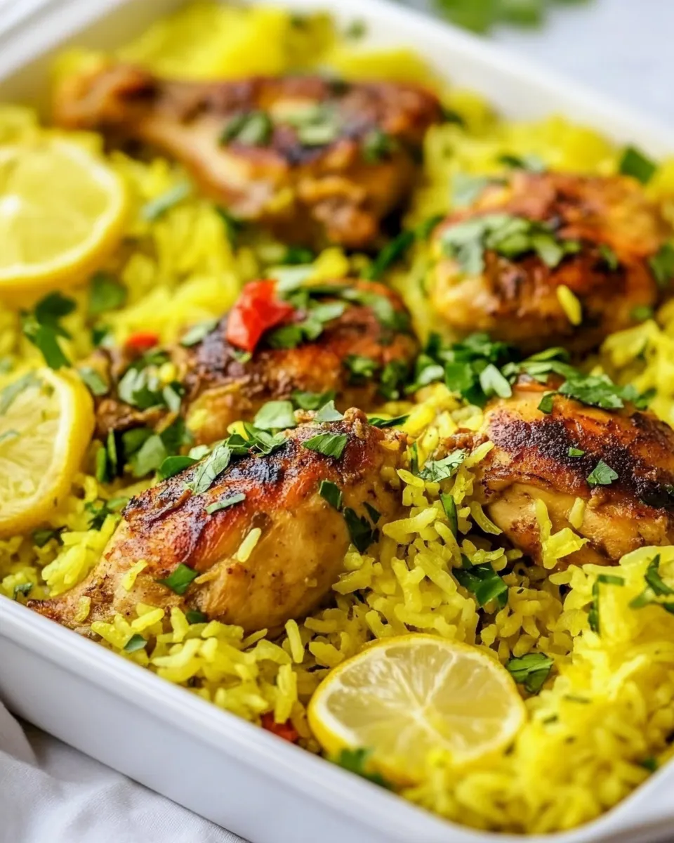 Homemade Aromatic Saffron Chicken with Coconut Rice photo