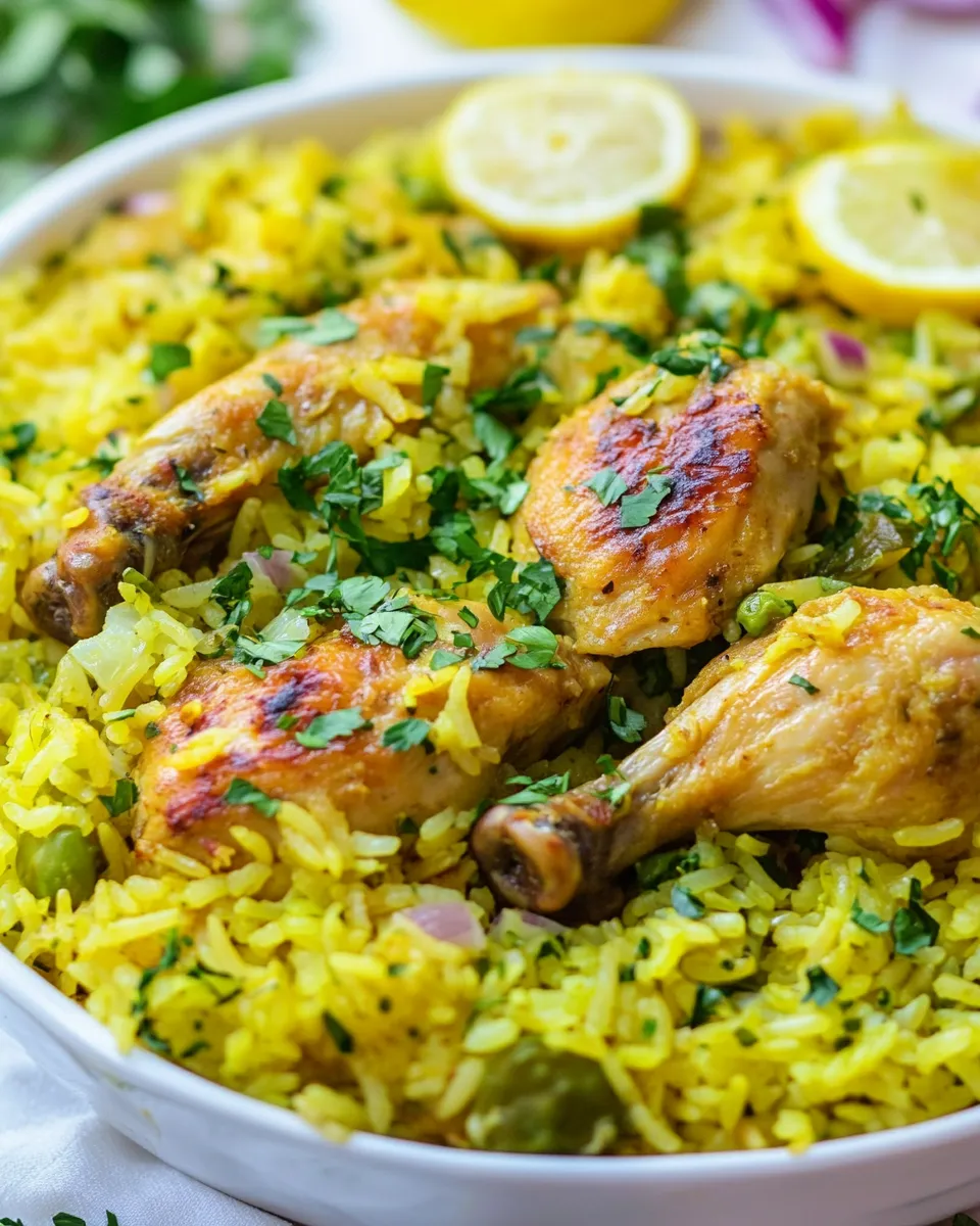 Classic Aromatic Saffron Chicken with Coconut Rice image