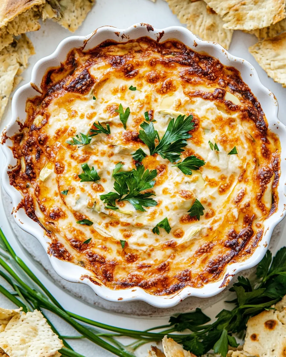 Delicious Artichoke Dip shot