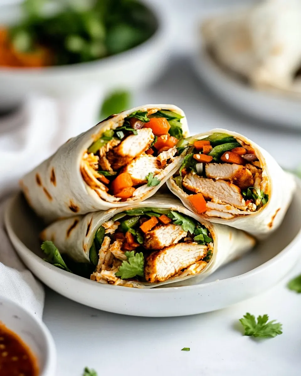 Quick Asian Chicken Wraps image