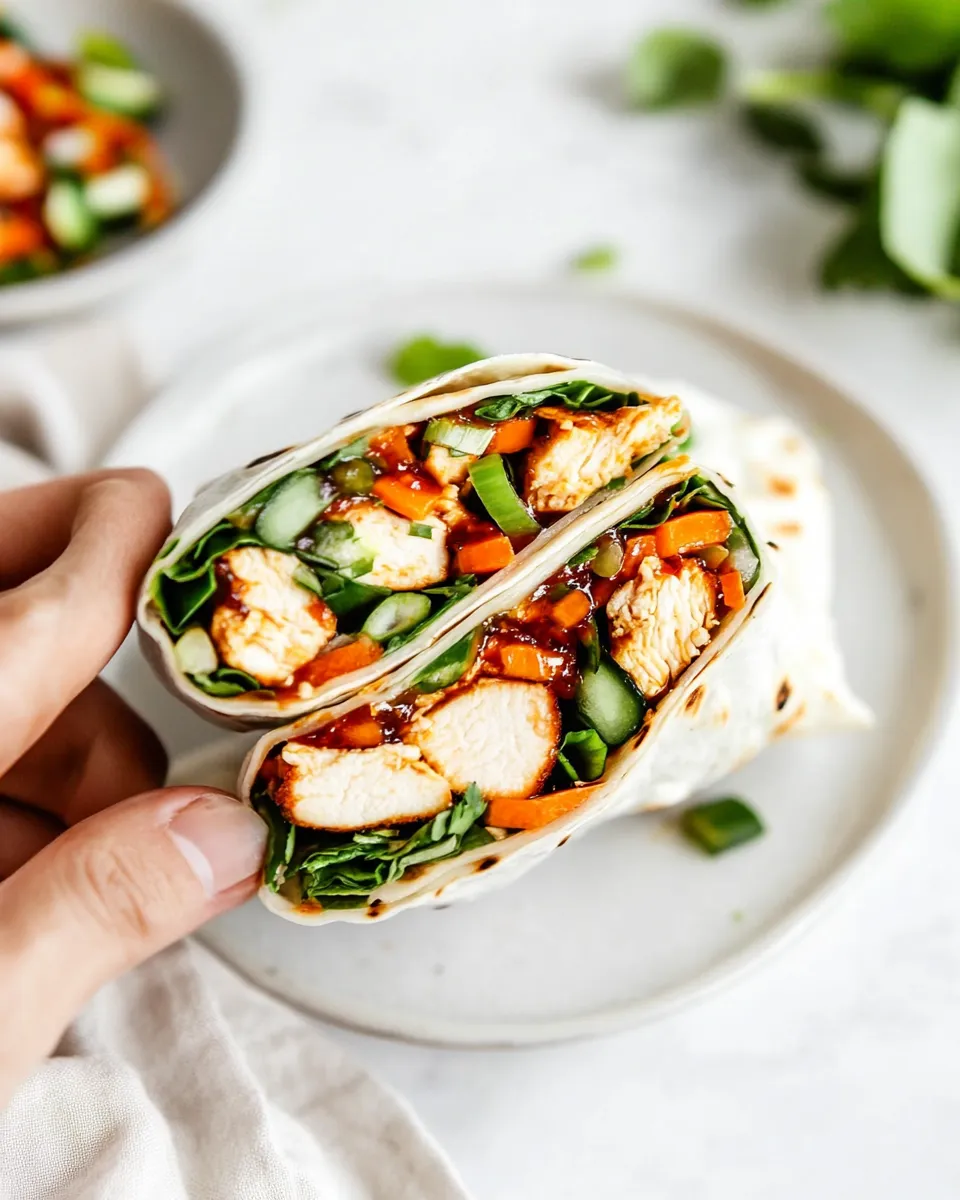 Healthy Asian Chicken Wraps picture