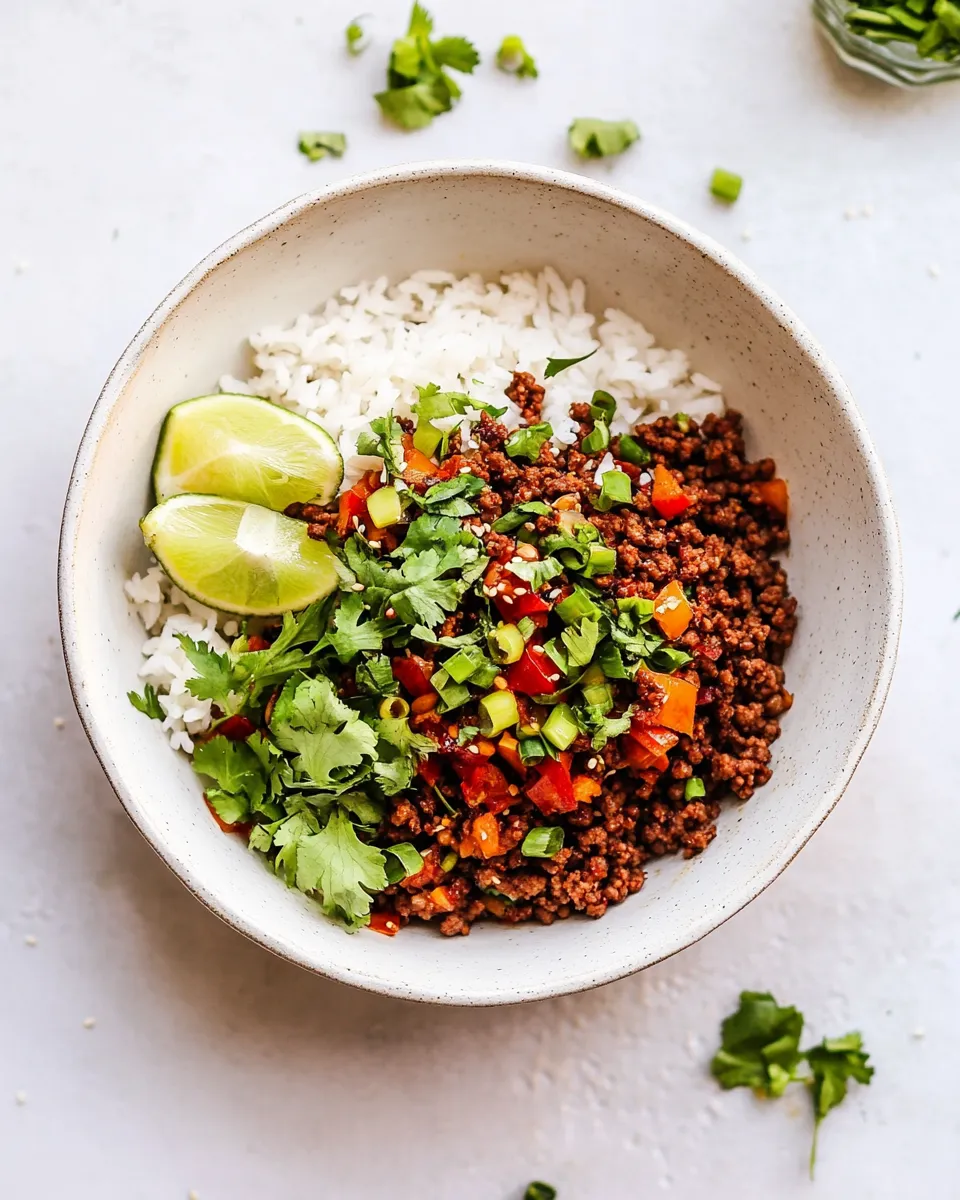 Delicious Asian Ground Beef shot