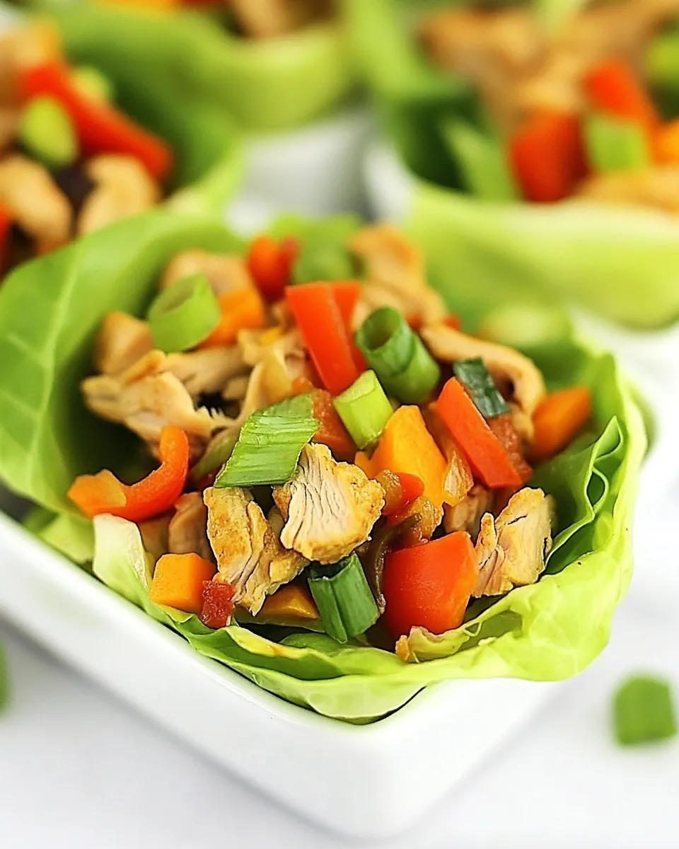 Healthy Asian Turkey Lettuce Wraps recipe image