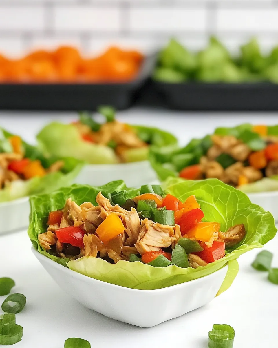 Quick Asian Turkey Lettuce Wraps food shot