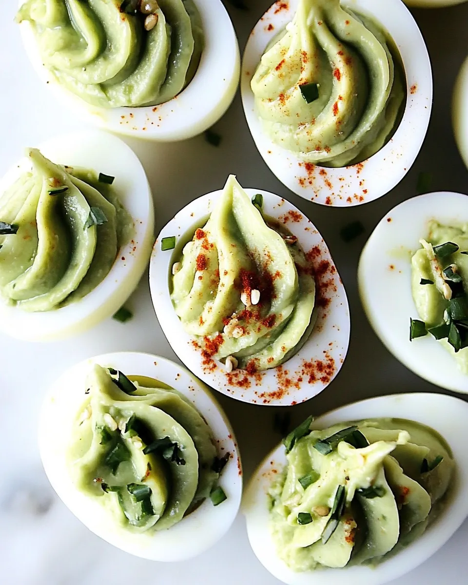 Homemade Avocado Deviled Eggs Recipe photo