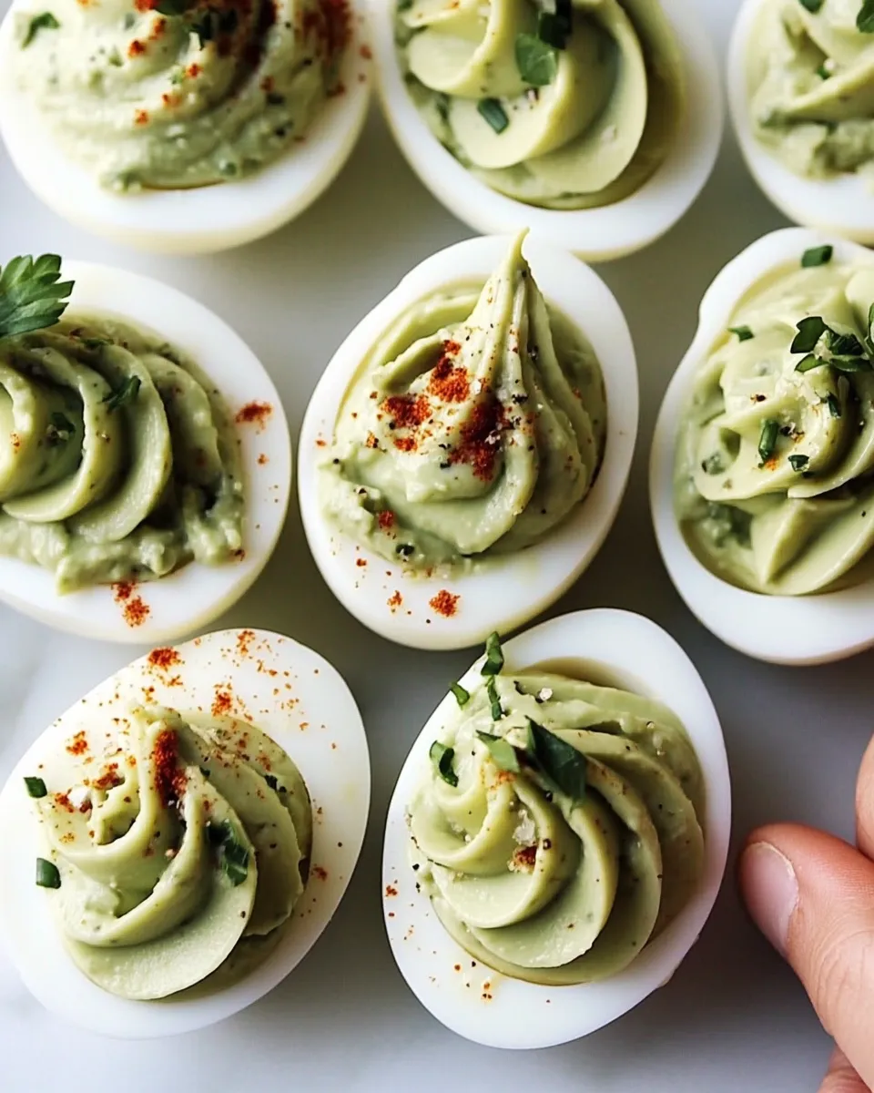 Classic Avocado Deviled Eggs Recipe image
