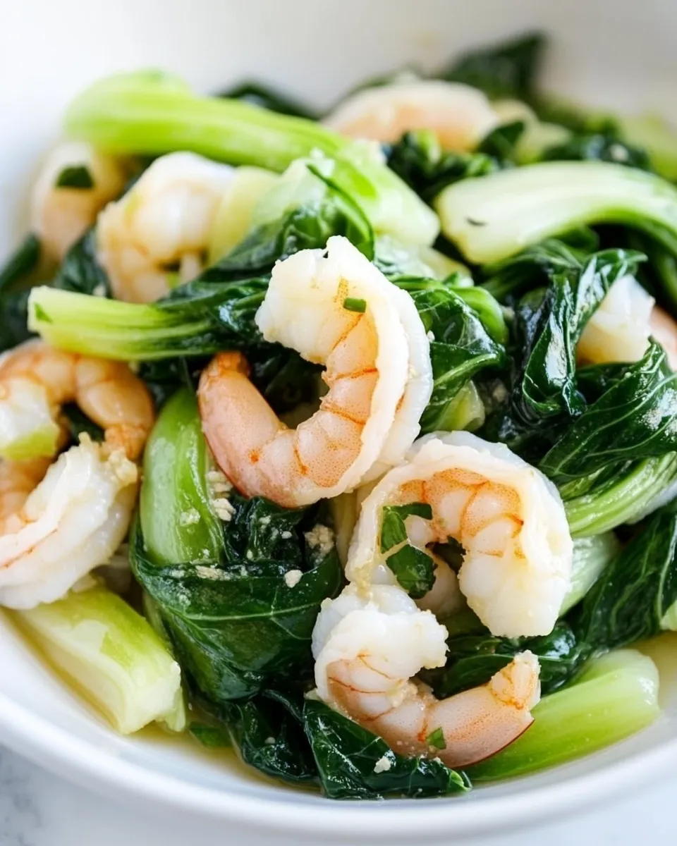 Delicious Baby Bok Choy with Shrimp image