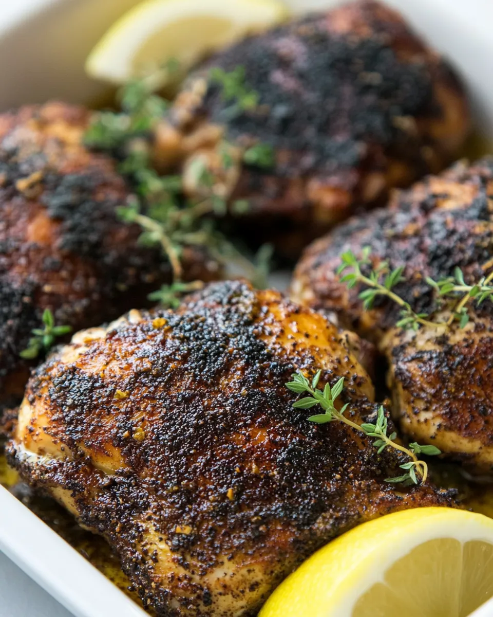 Homemade Baked Blackened Chicken Thighs photo