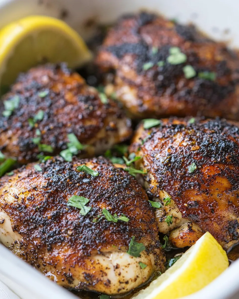 Easy Baked Blackened Chicken Thighs picture