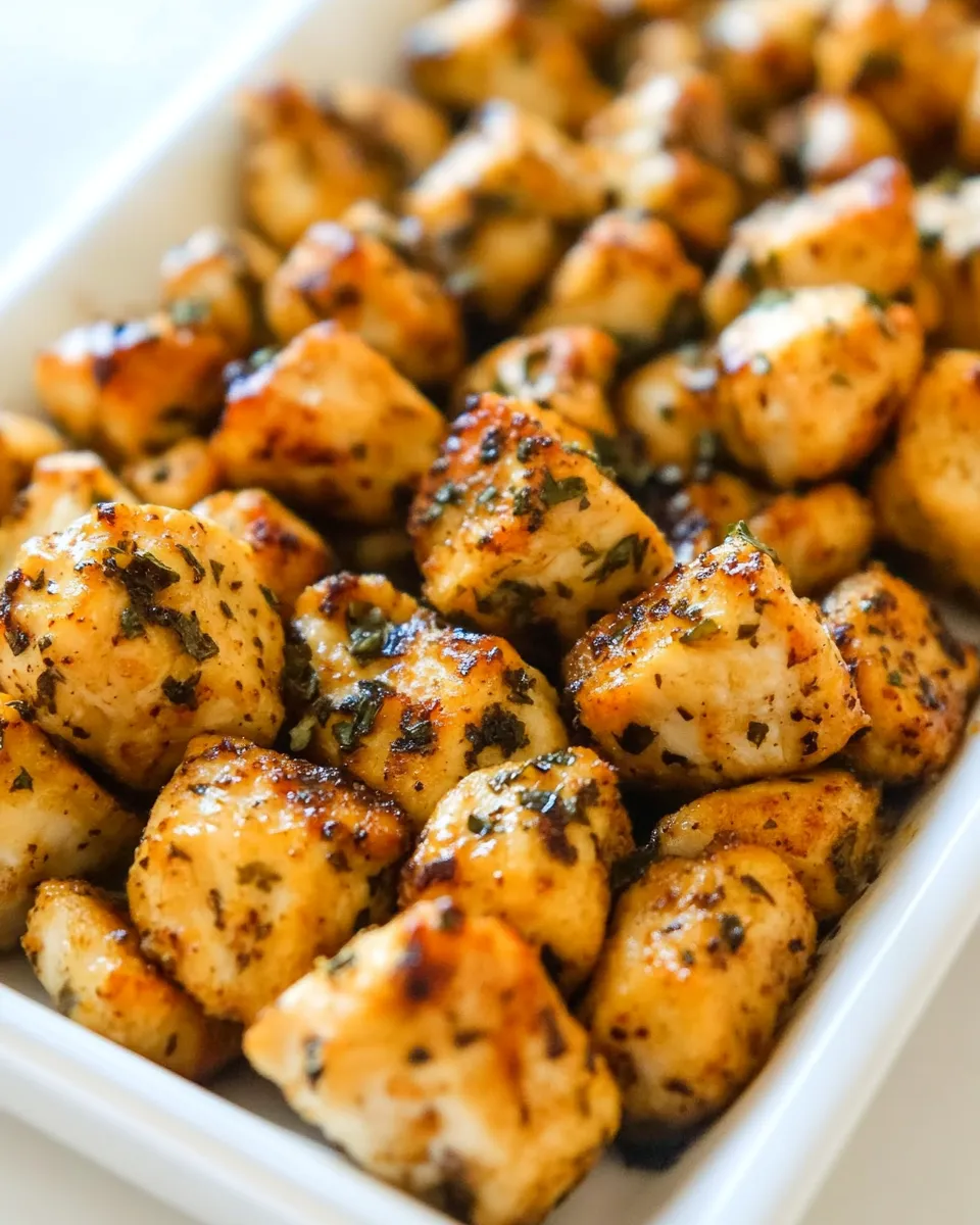 Delicious Baked Chicken Bites shot