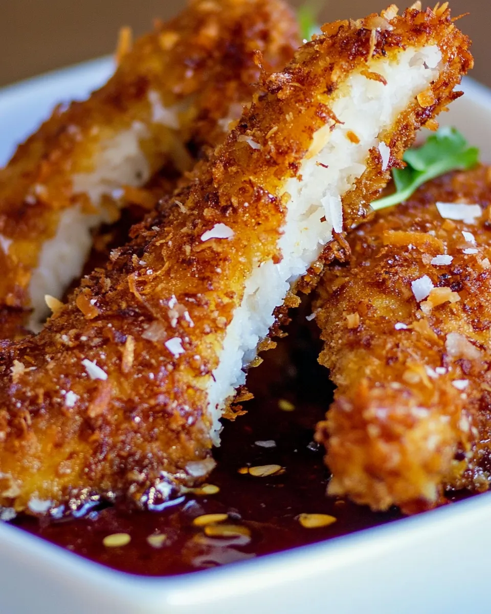 Best Baked Coconut Chicken Strips shot