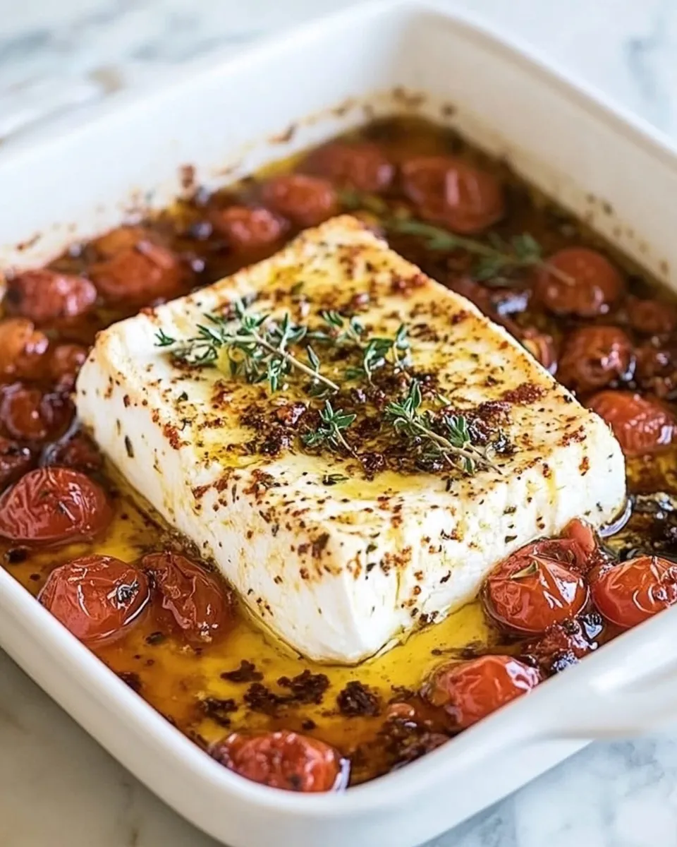 Delicious Baked Feta Cheese shot