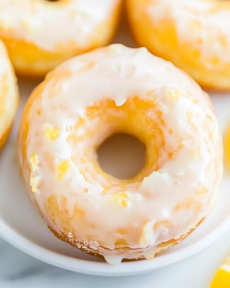 Homemade Baked Lemon Donuts with Lemon Glaze photo