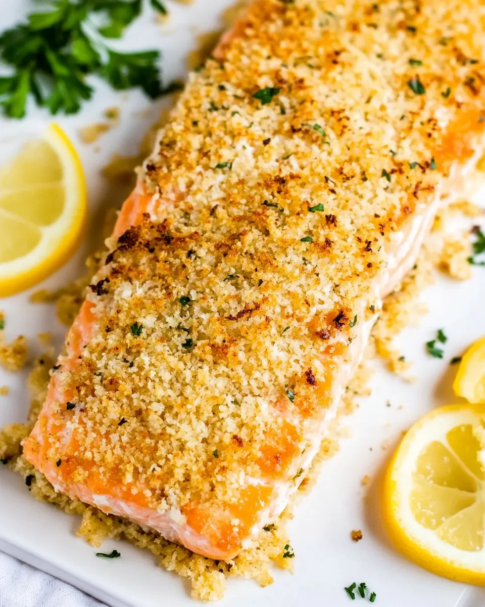 Classic Baked Panko Breaded Salmon image