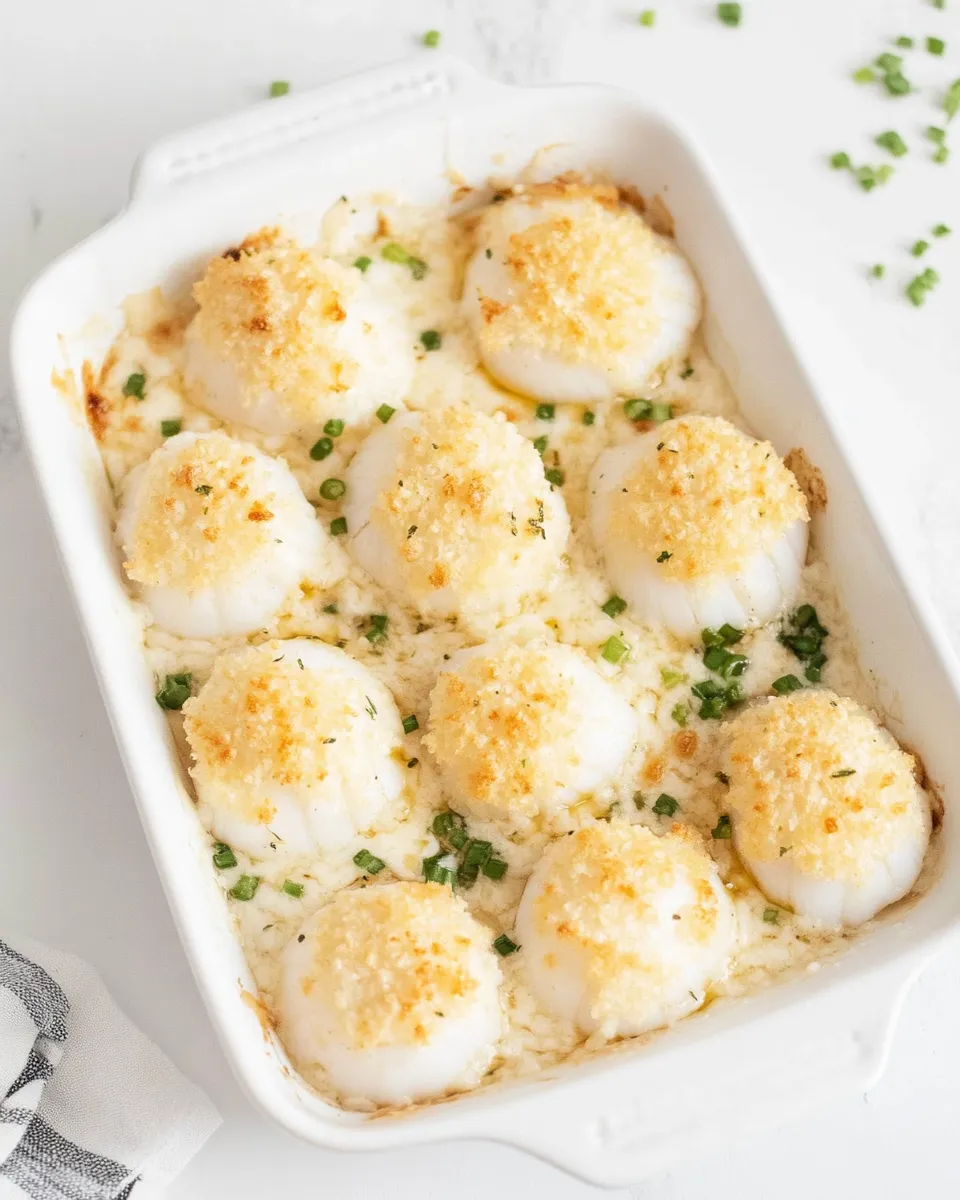 Tasty Baked Scallops with Ritz Crackers shot