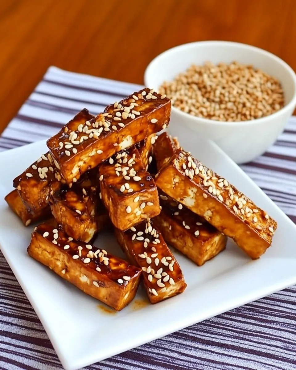 Homemade Baked Sesame Tofu Sticks image