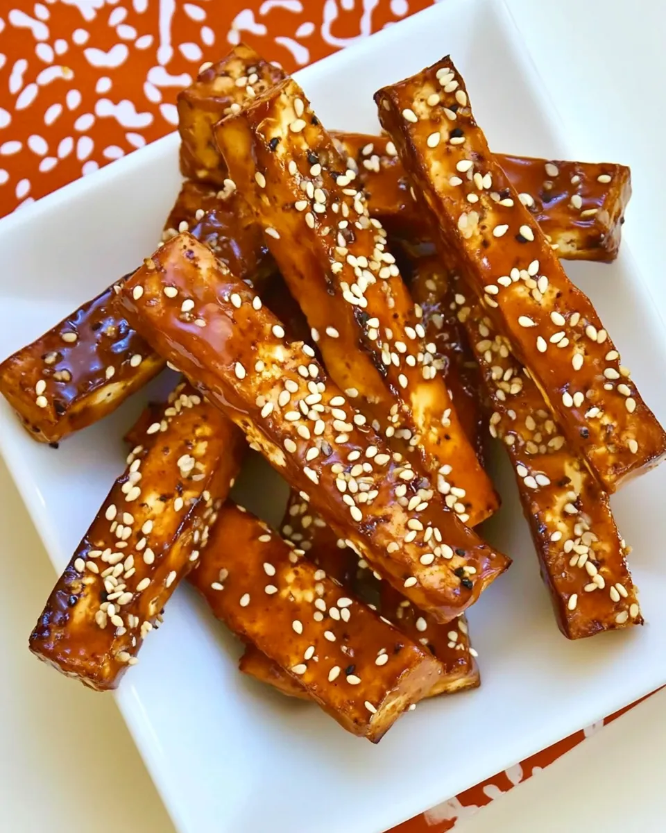 Easy Baked Sesame Tofu Sticks shot