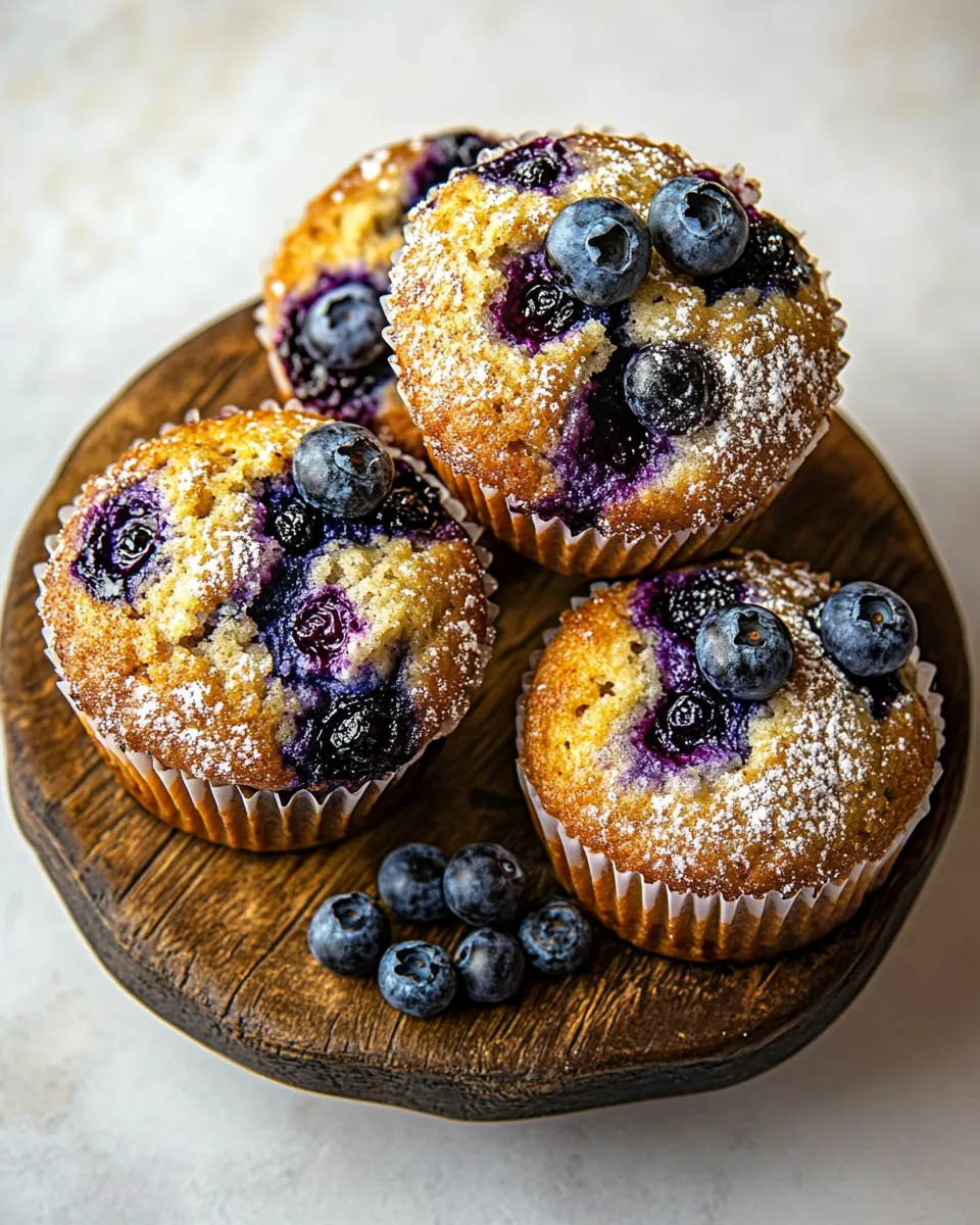 Classic Banana Blueberry Muffins (Use Fresh or Frozen Blueberries!) image