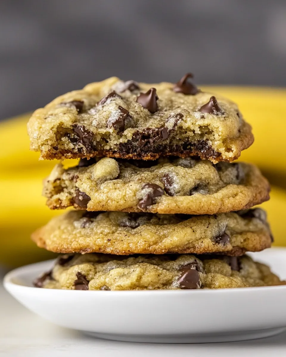 Delicious Banana Chocolate Chip Cookies shot