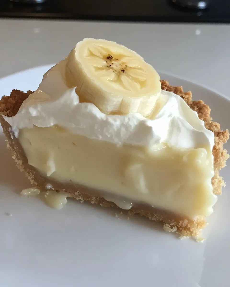 Delicious Banana Cream Pie the easy way shot