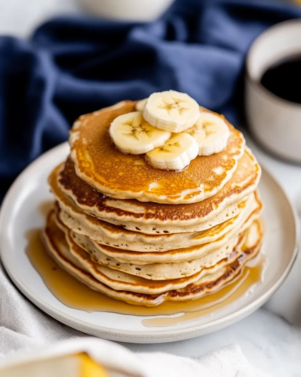 Classic Banana Oat Blender Pancakes image