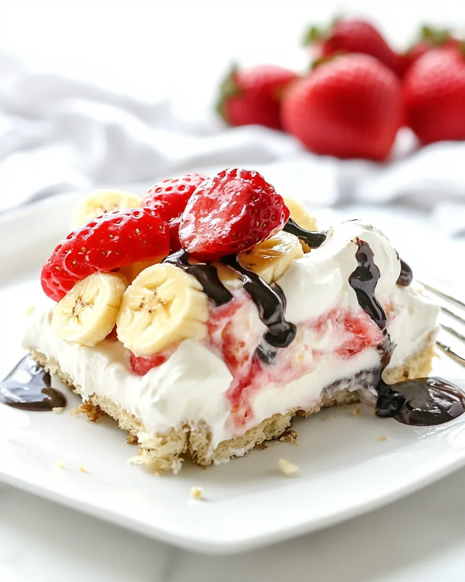 Easy Banana Split Dessert shot