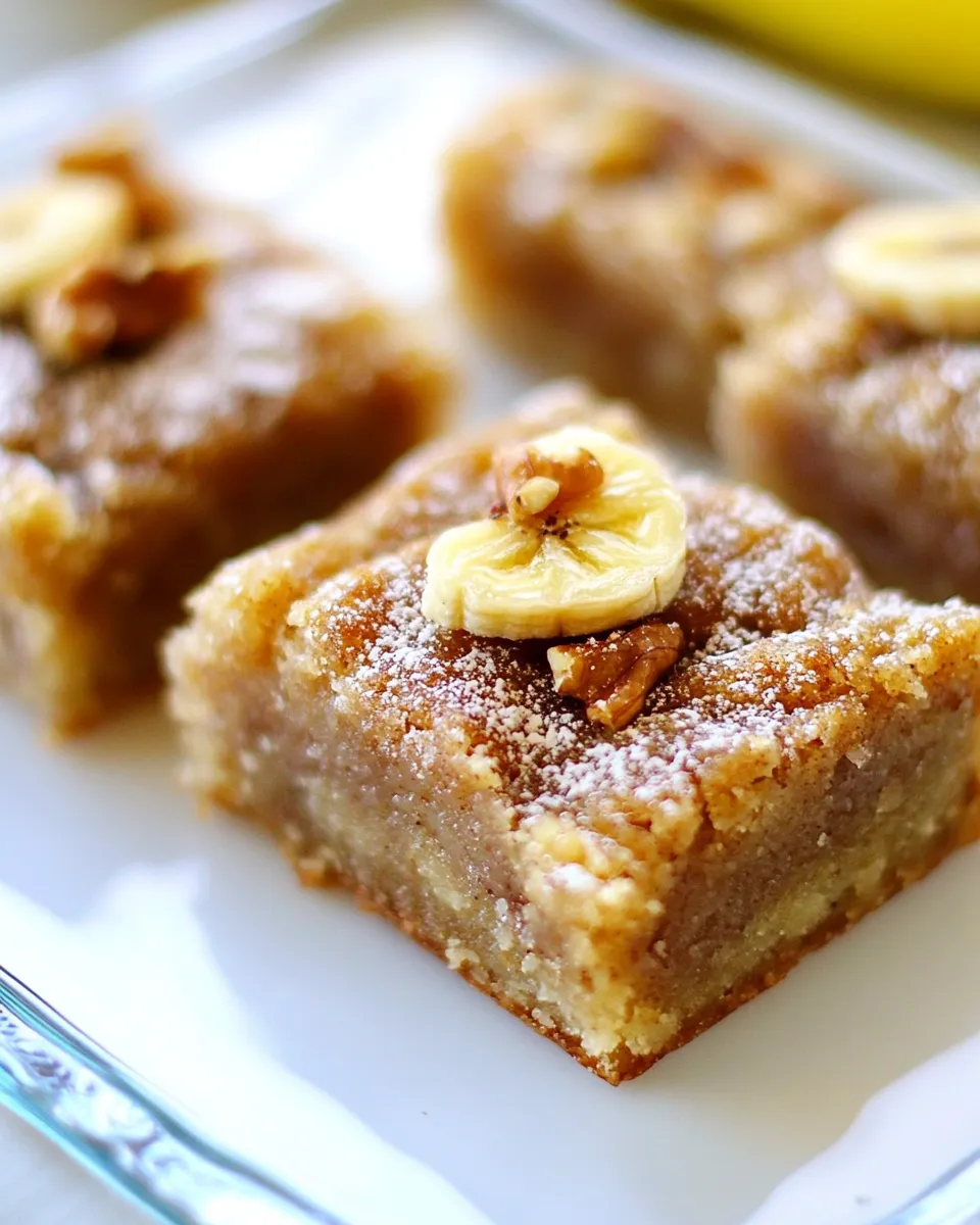 Healthy Banana Walnut Bars Vegan image
