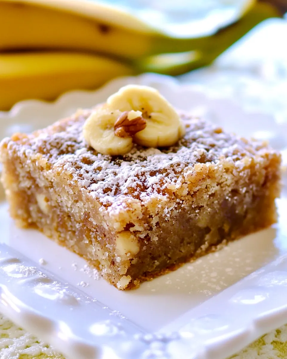 Easy Banana Walnut Bars Vegan shot