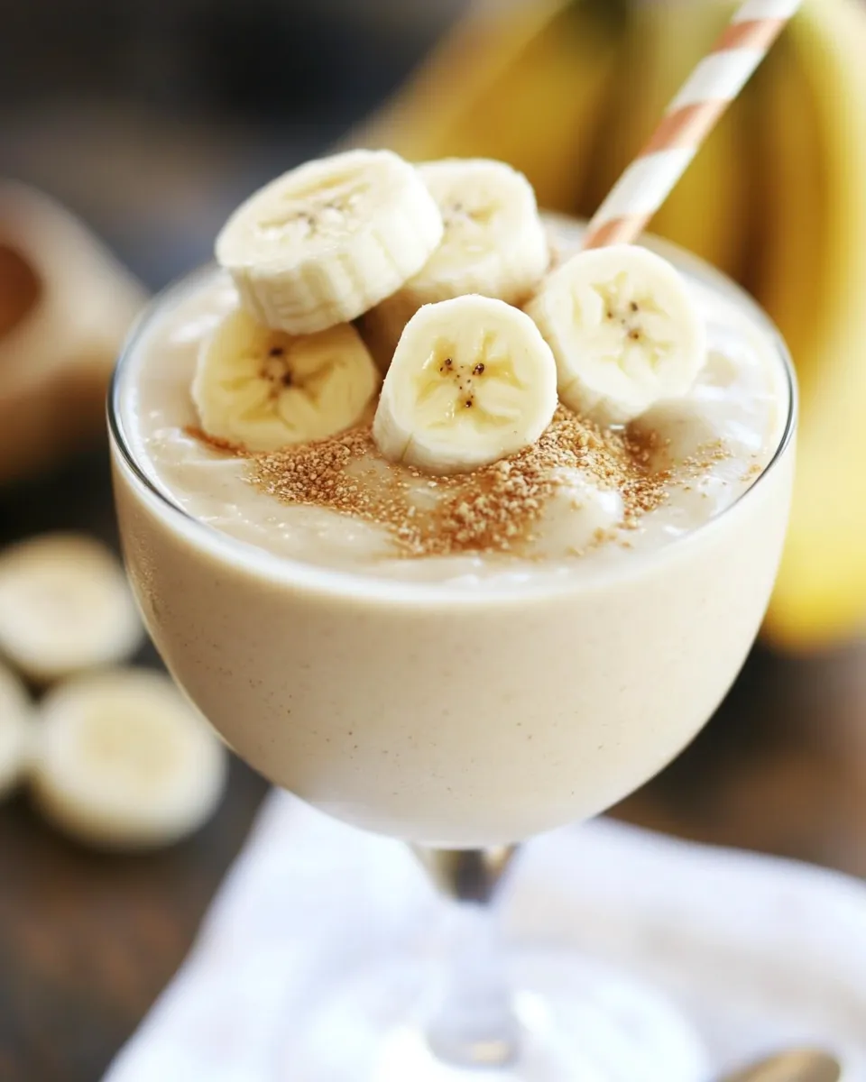Delicious Bananas Foster Smoothie shot