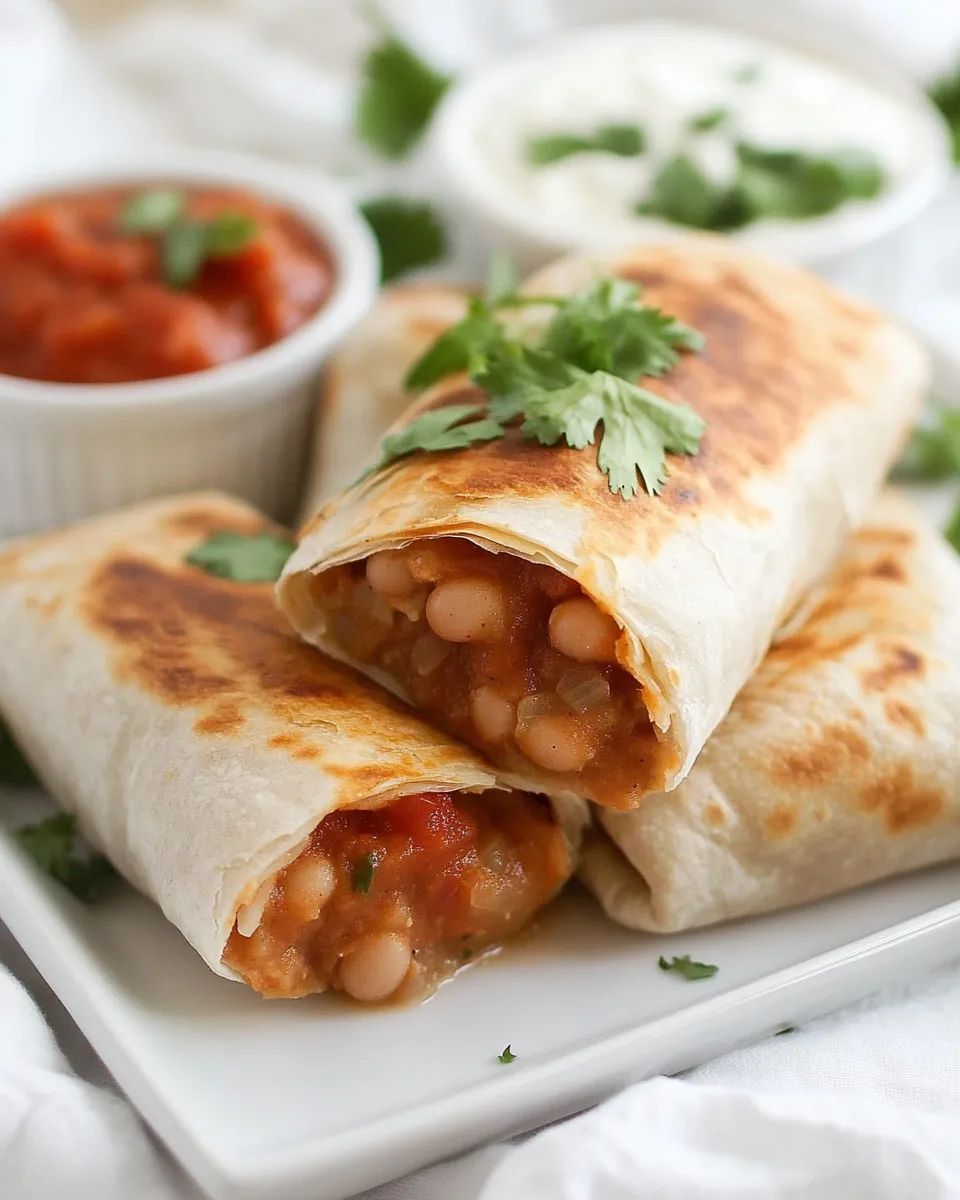 Homemade Bean Chimichangas photo