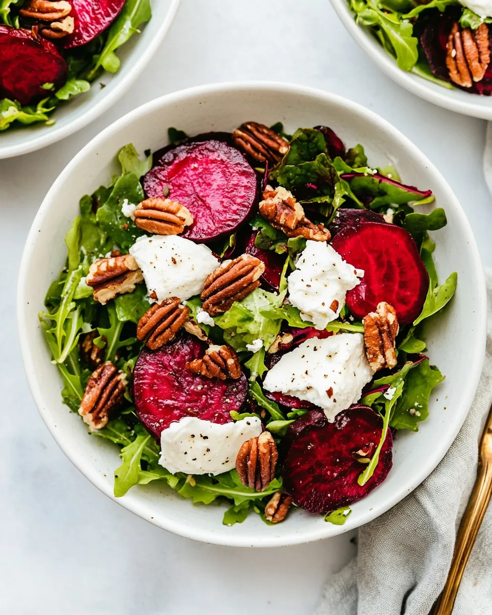 Easy Beet Salad with Goat Cheese and Candied Pecans picture