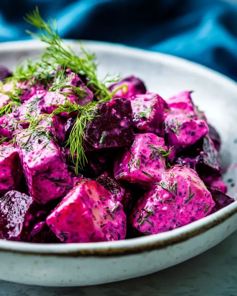Homemade Beet and Potato Salad with Dill Dressing photo