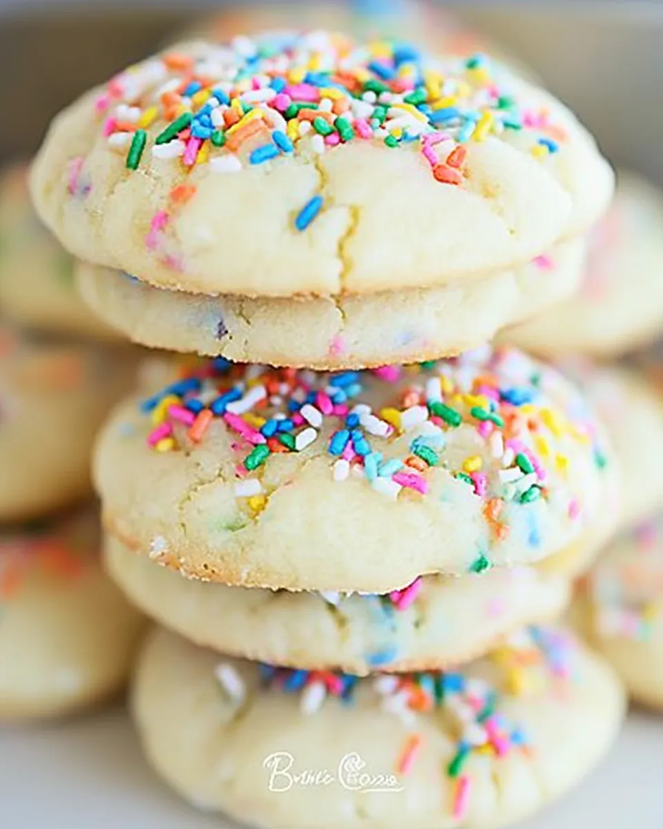 Easy Birthday Cake Cookies recipe image